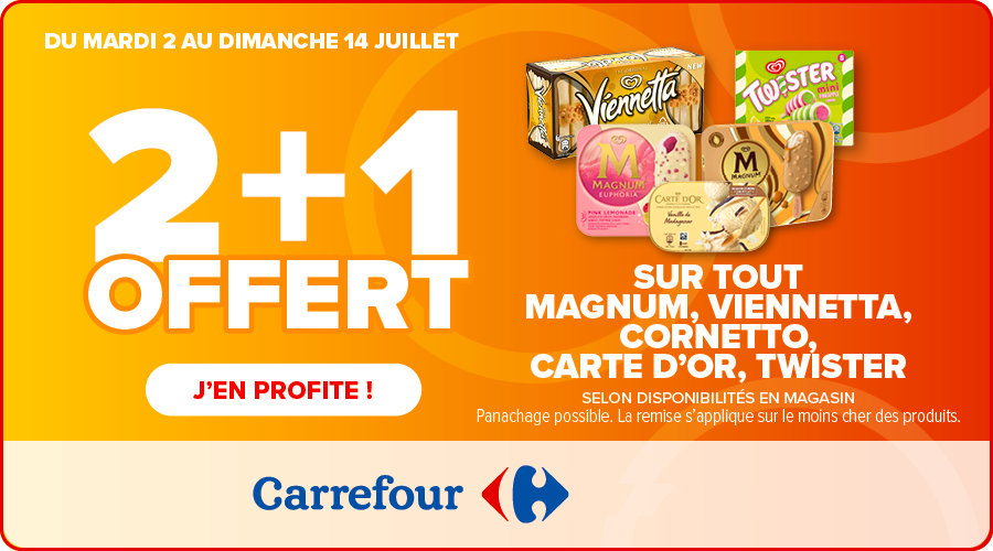 2+1 offert dans votre magasin Carrefour ! - Fidme