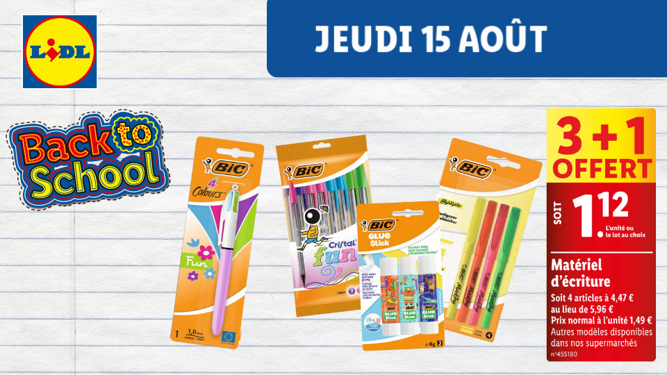 Des petits prix pour la rentrée chez Lidl 📉 - Fidme
